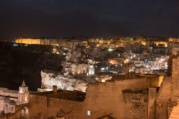 Matera Basilicata streets panorama