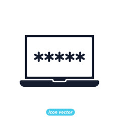 password icon. Security symbol template for graphic and web design collection logo vector illustration