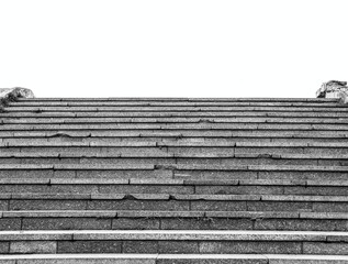 Abstract black and white picture with outdoor steps or stairs