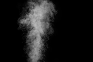 Figured smoke on a dark background. Abstract background, design element, for overlay on pictures.