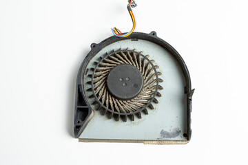 dirty laptop cooler needs repair and cleaning