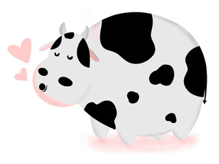 Cow.
illustration of a beautiful cow ,the cow says moo.