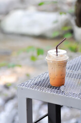 milk tea or thai tea or bubble tea