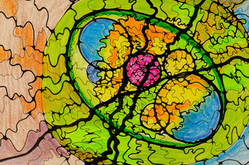 Mental health, modern methods of treatment. Art therapy. Neurographic drawing.