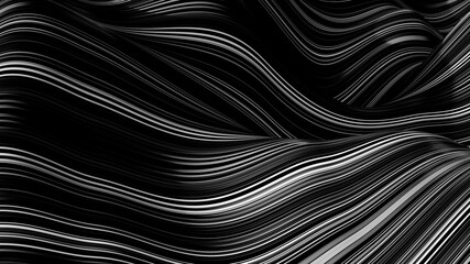 Obraz premium black abstract background with lines. 3d illustration.