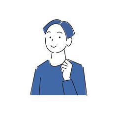 笑顔の男性 程よいシンプルなイラスト ベクター