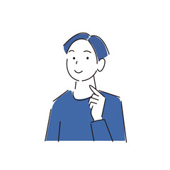 笑顔の男性 程よいシンプルなイラスト ベクター