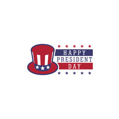 Presidents day. Vector typography, text or logo design, american hat logo design template. Awesome capitol with star logo