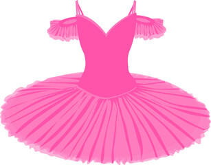 vector image of a tutu in pink - obrazy, fototapety, plakaty