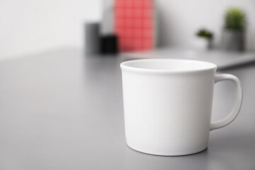 Cup of tea on office table