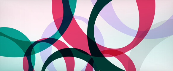 Ring geometric shapes, o letter repetition wallpaper. Abstract background for business or technology presentations, internet posters or web brochure covers