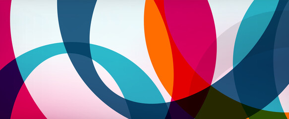 Obraz premium Ring geometric shapes, o letter repetition wallpaper. Abstract background for business or technology presentations, internet posters or web brochure covers