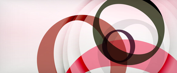 Ring geometric shapes, o letter repetition wallpaper. Abstract background for business or technology presentations, internet posters or web brochure covers