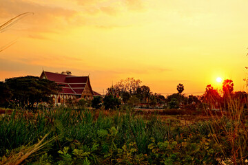 Fototapeta na wymiar Thailand Kumphawapi Wat Sri Nakararam