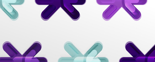 Abstract glossy crosses background for business or technology presentations, internet posters or web brochure covers