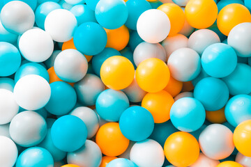 Fototapeta na wymiar Lots of soft colored balls. Realistic background
