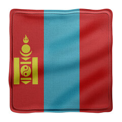 Naklejka premium Mongolia 3d flag