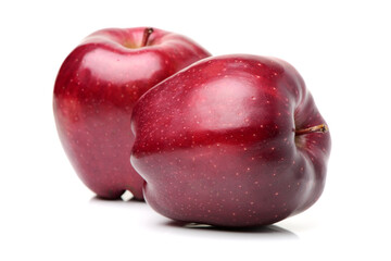 Red apples isolated on white background