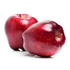 Red apples isolated on white background