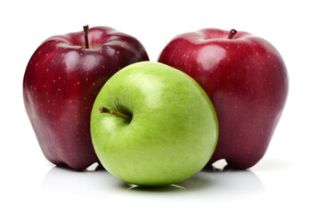 red and green apples