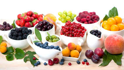 berry mix isolated on a white background