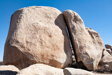 Split rock in Catavina boulder field, Baja California, Mexico