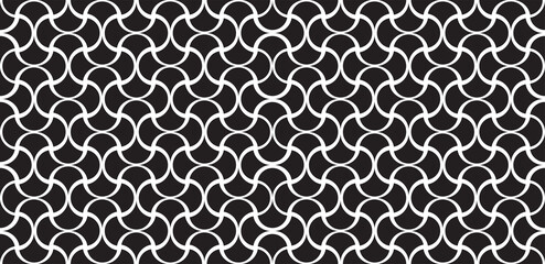 Scale of seamless pattern. Design ethnic style black on white background. Design print for illustration, texture, textile, wallpaper, background. 
