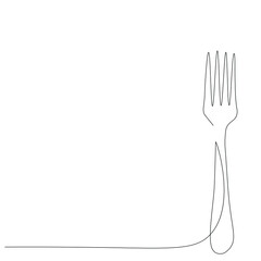 Fork on white background, vector illustration