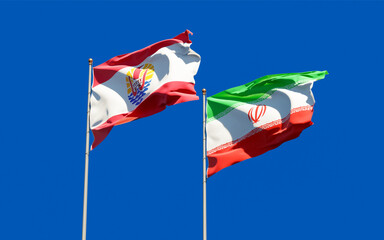 Flags of French Polynesia and Iran.