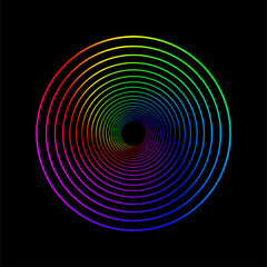 The Abstract Geometry - Circle. Isolated Vector Illustration