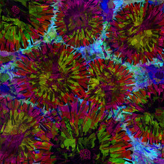 flowers watercolor artwork as background, colorful hand drawn illustration, creative artwork