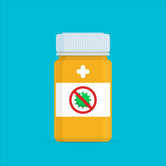 The Medical Bottle. Isolated Vector illustration