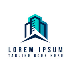 Fototapeta premium Modern creative idea of building logo design vector illustration
