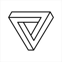 The Penrose Triangle. Isolated Vector Illustration