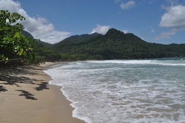 The beach  Dois Rios, of the island Ilha Grande, Brazil