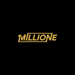 One million text, creative logo design.