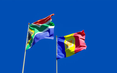 Flags of SAR African and Andorra.