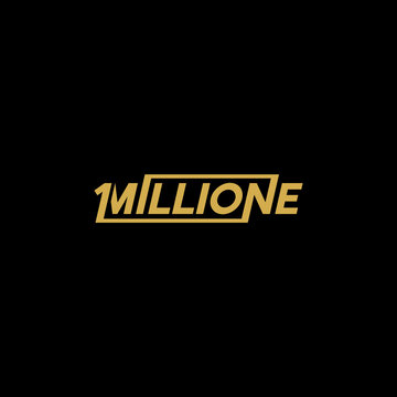 One Million Text, Creative Logo Design.