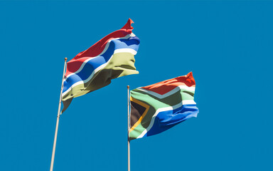 Flags of Gambia and SAR African.