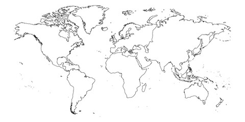 Outline of World Map
