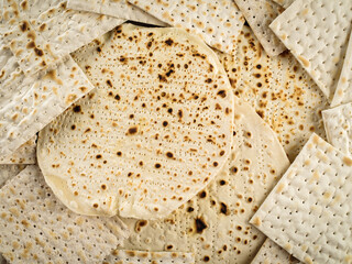Background Judaism religious jewish holiday matza on passover.