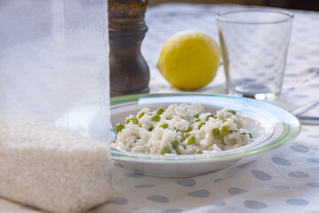 italian risotto with peas