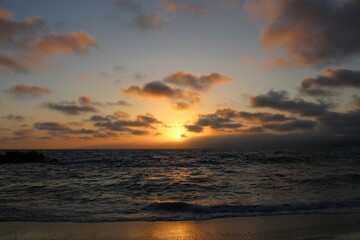Fototapeta na wymiar sunset at Venice Beach, California