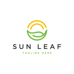 nature design logo, or sun with leaves