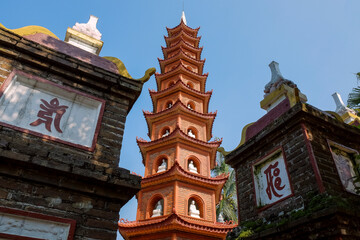 Fototapeta na wymiar Pagoda of Tran Quoc temple in Hanoi, Vietnam