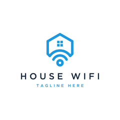 logo design technology or home with wifi