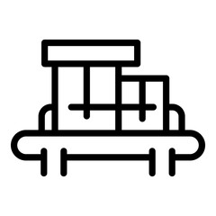 Car roof box icon. Outline car roof box vector icon for web design isolated on white background