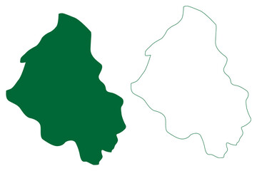 Shi Yomi district (Arunachal Pradesh State, Republic of India) map vector illustration, scribble sketch Shi-Yomi map