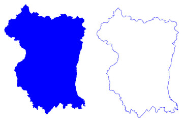 Pordenone province (Italy, Italian Republic, Friuli Venezia Giulia region) map vector illustration, scribble sketch Province of Pordenone map