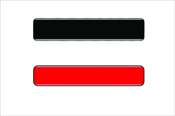 Obraz premium Buttons black and red, vector illustration